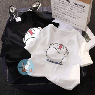 Áo thun cotton mèo ami bụng bự hình mới thêm ( nhận in áo theo yêu cầu )