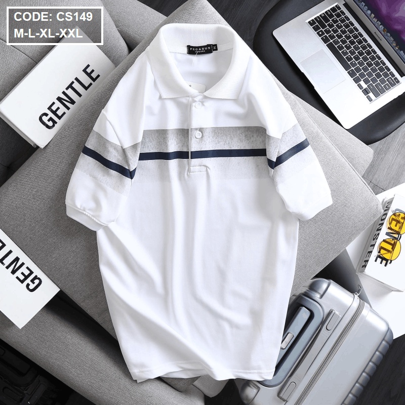 Áo thun polo nam sọc ngang Nexx & Dee có cổ bẻ vải cá sấu lạnh thể thao trung niên | BigBuy360 - bigbuy360.vn