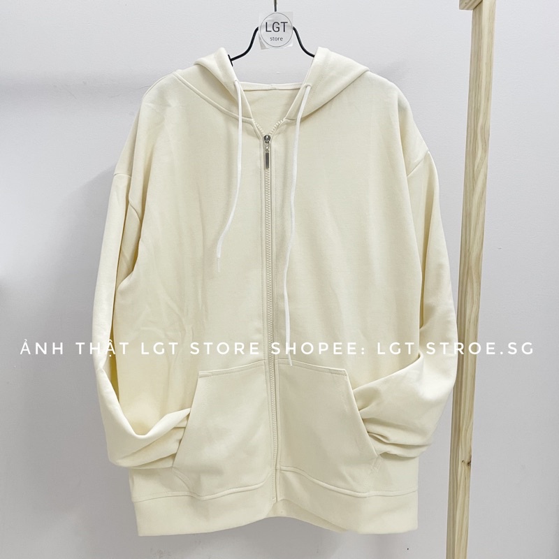 Áo khoác trơn thun cotton , Áo khoác from rộng phong cách hàn quốc