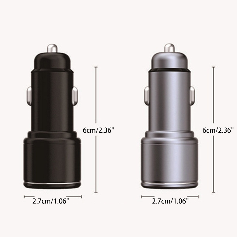Tẩu Sạc Nhanh 2.4A 12V / 24V QC3.0 USB Bằng Kim Loại Cho Xe Hơi