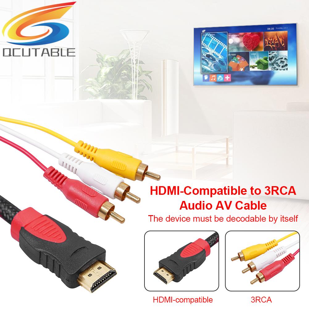 Dây Cáp Chuyển Đổi Hdmi-Compatible Sang 3RCA AV Dùng Cho TV Box