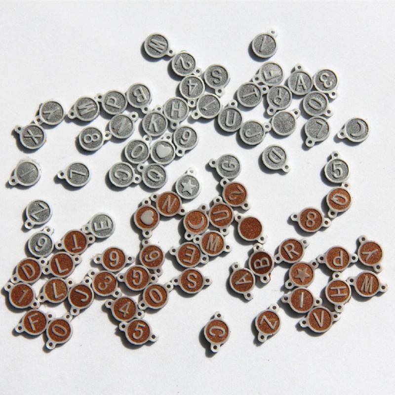 Set 4 Khuôn Silicone Hình Tròn / Chữ Cái Làm Trang Sức Thủ Công