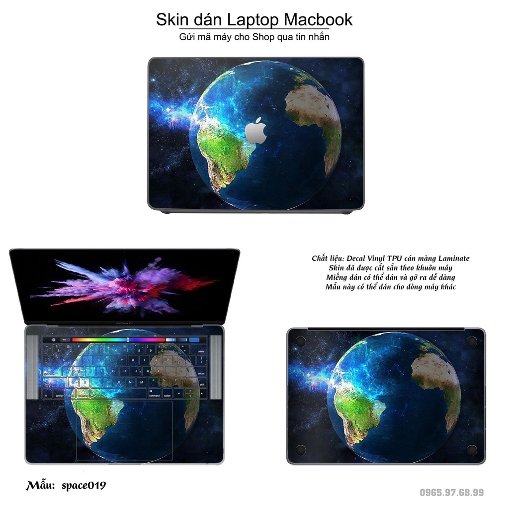 Skin dán Macbook mẫu không gian (đã cắt sẵn, inbox mã máy cho shop)