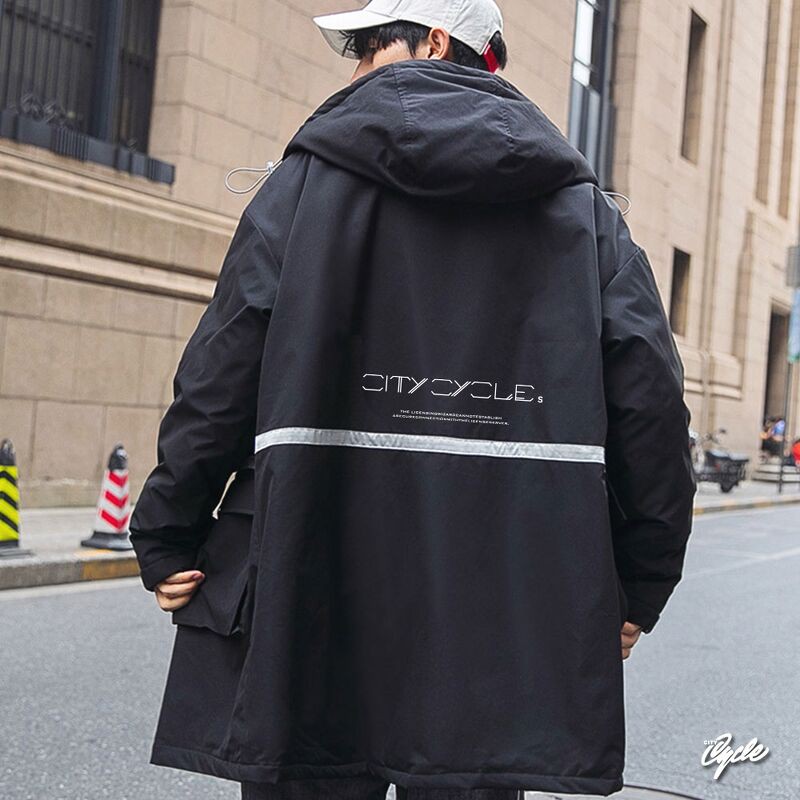 Áo Khoác Parka Phản Quang City Cycle áo phao dáng dài 3 lớp unisex Hàn Quốc