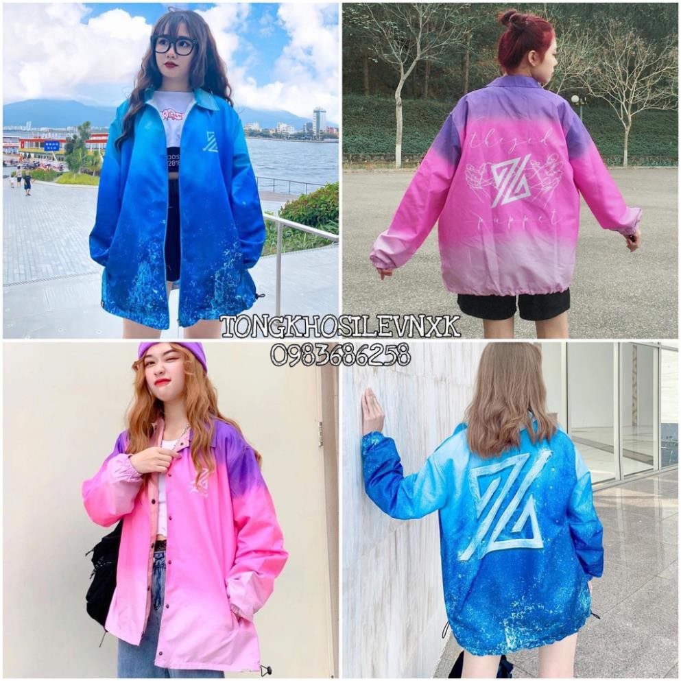 ÁO KHOÁC LOANG Z XANH HỒNG - ÁO BOMBER GIÓ LOANG CHỮ Z DÂY RÚT BO CHUN | BigBuy360 - bigbuy360.vn