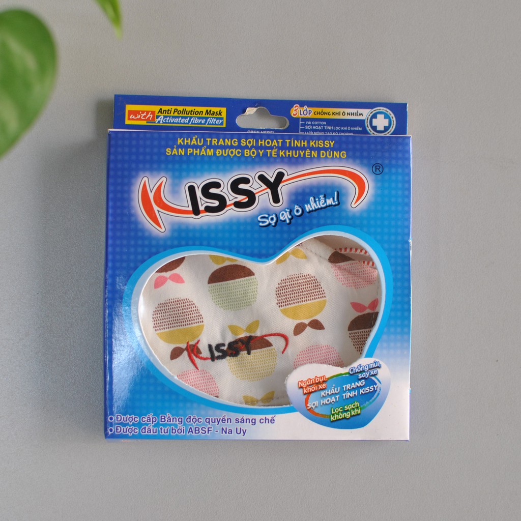 KHẨU TRANG KISSY VẢI KHÁNG KHUẨN NGƯỜI LỚN