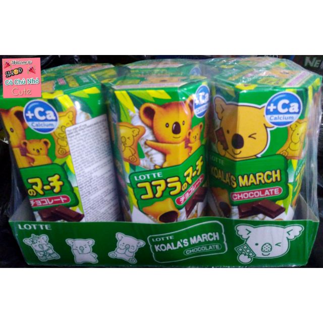 Lốc 6 hộp Bánh gấu Koala’s March nhân Sô Cô La 222g