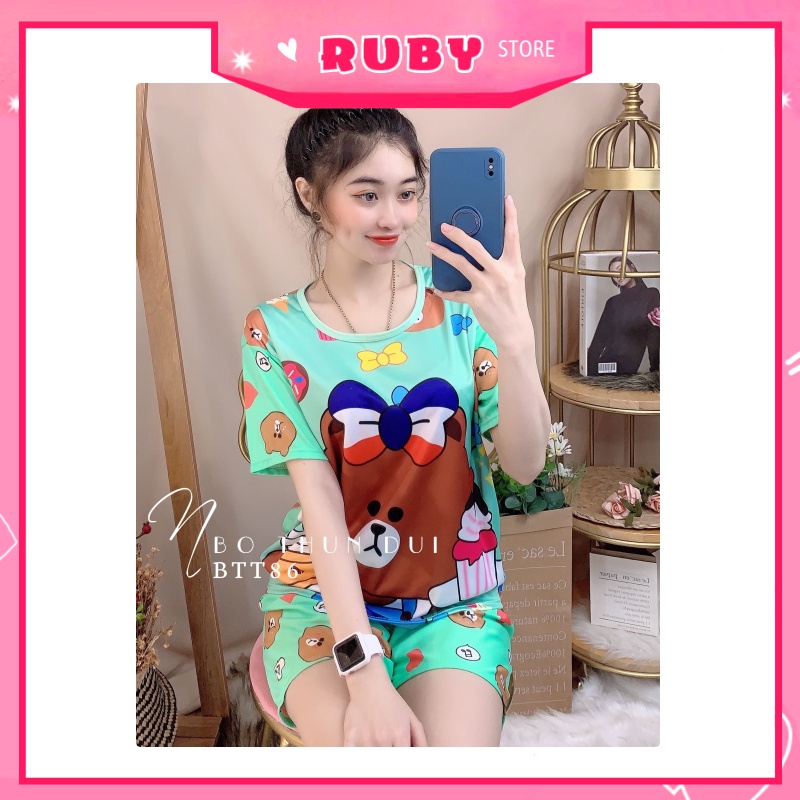 Đồ bộ nữ mặc nhà Freesize ❤️ Set bộ hoạt hình Nhiều Mẫu cực xinh chất thun mềm mịn mát ❤️ Rubystorevn