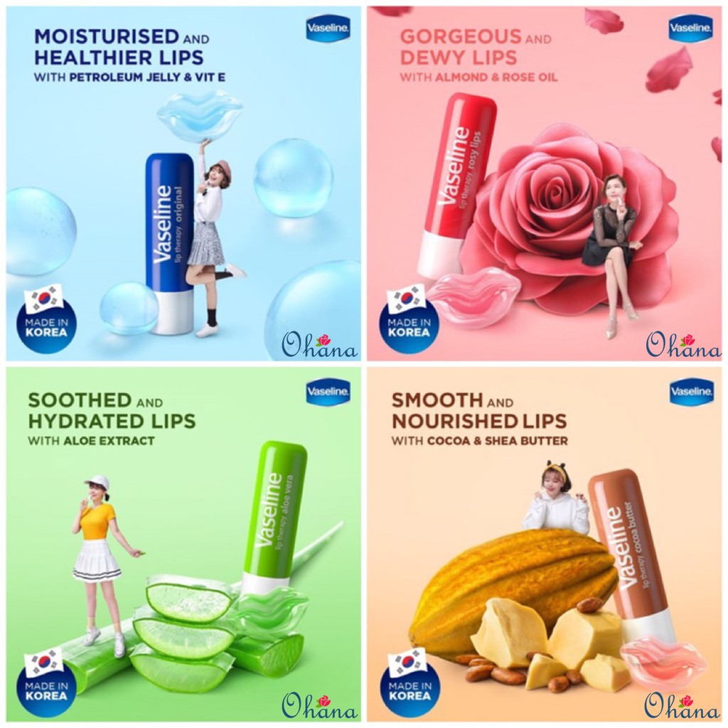 Son Dưỡng Môi Hồng Xinh Vaseline Rosy Lips 4.8g