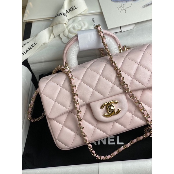 Túi coco ô trám hồng