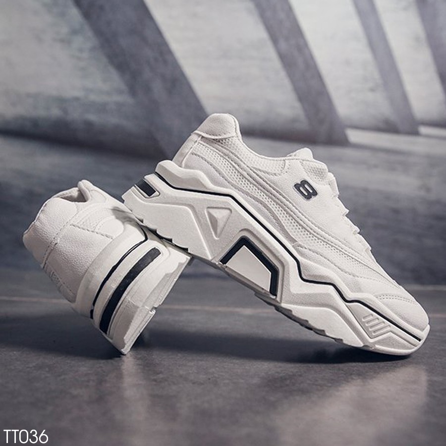 Giày Thể Thao Nữ, Sneaker Fnplas Hàn Quốc Đi Chơi Đế Cao 5CM 2020 - Chất Da Phối Vải Lưới Đẹp (Có video thật) TT035/36