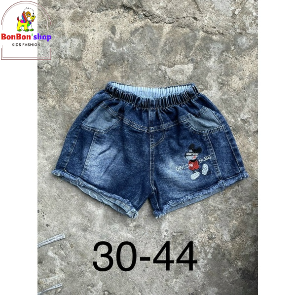 quần jen đùi cho bé gái 2 tuổi đến 9 tuổi, quần bò đùi cho bé xuất dư nhăt mẫu bất kỳ