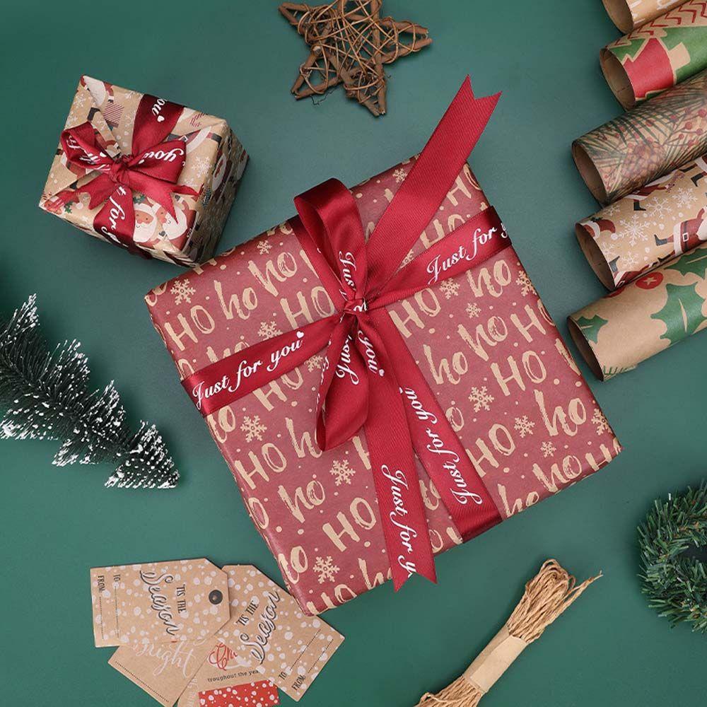 Giấy Gói Quà Giáng Sinh Thủ Công Hình Ông Già Noel