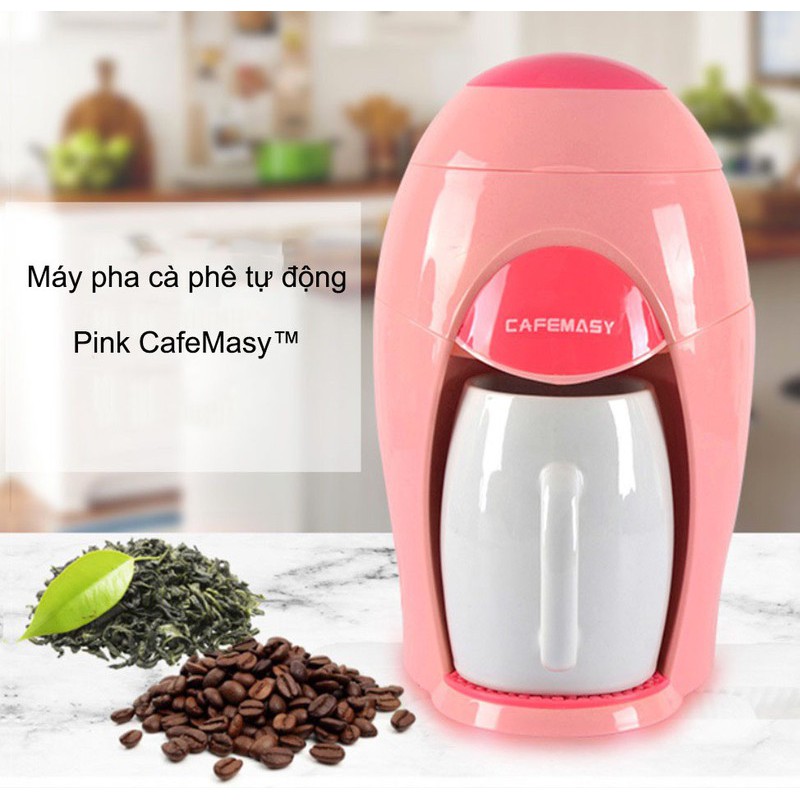 Máy pha cà phê tự động 1 ly Pink CafeMasy™️ - Home and Garden