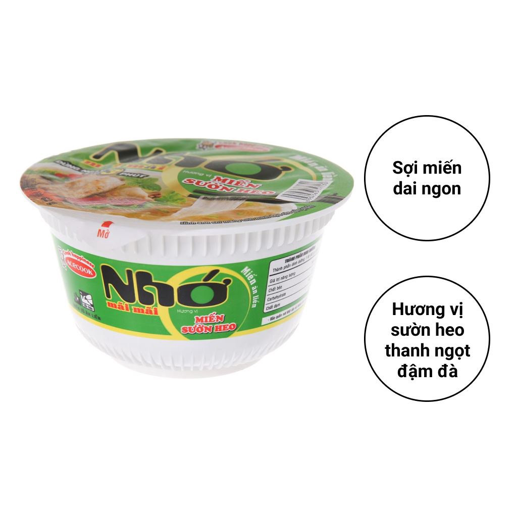 Thùng 12 tô miến Nhớ mãi mãi vị sườn heo