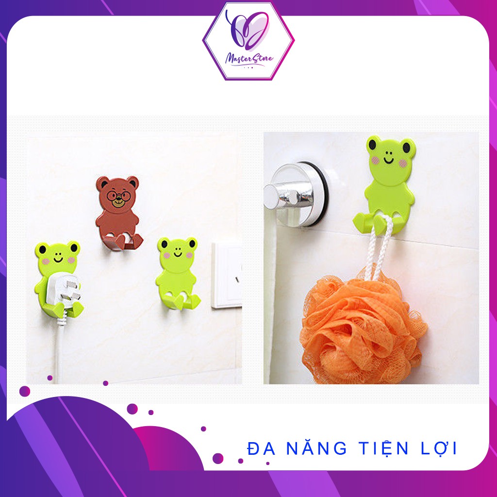 Set 3 móc dán tường treo phích cắm, dây điện hình thú Master Store