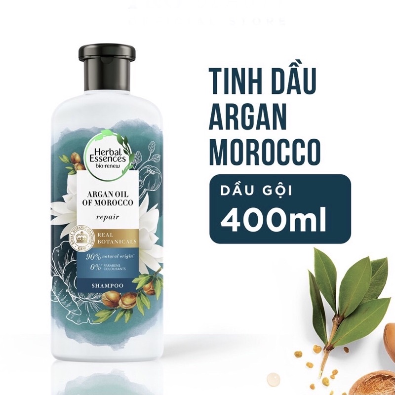 Dầu Gội Phục Hồi Hư Tổn Herbal Essences Repair Argan Oil of Morocco Shampoo Chiết Xuất Tinh Dầu Argan 400ml