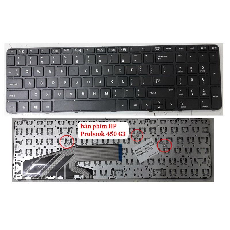 Bàn phím laptop HP Probook 450 G3,G4, 455 G3,G4, 470 G3, 650 G2,G3 , 655 G2, G3