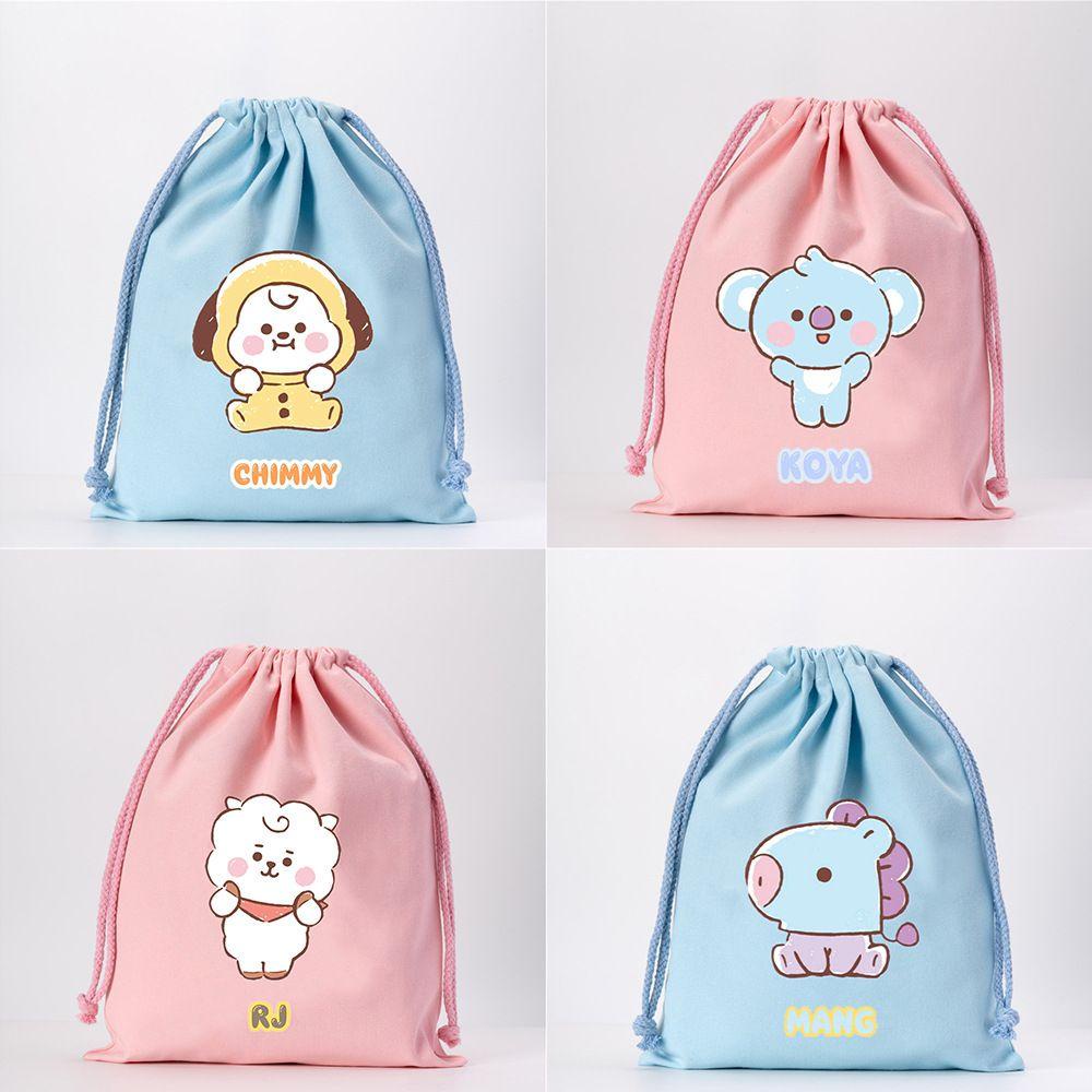 UUMIR Túi Vải Dây Rút Hoạ Tiết Hoạt Hình BT21