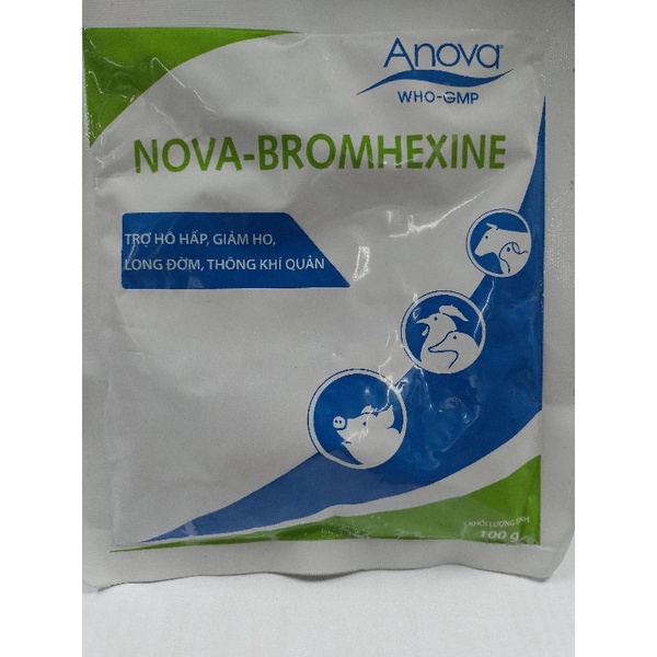 1 gói Nova Bromhexine 100 gram long đờm, thông khí quản