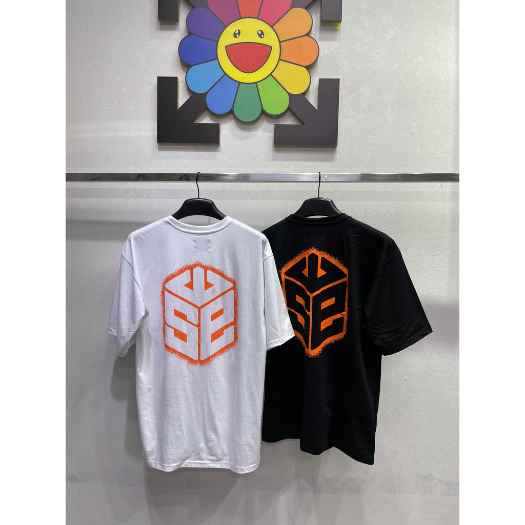 Áo thun unisex swe lửa logo cam 2 màu Full tag chính hãng áo thun tay lỡ nam nữ chất cotton | BigBuy360 - bigbuy360.vn