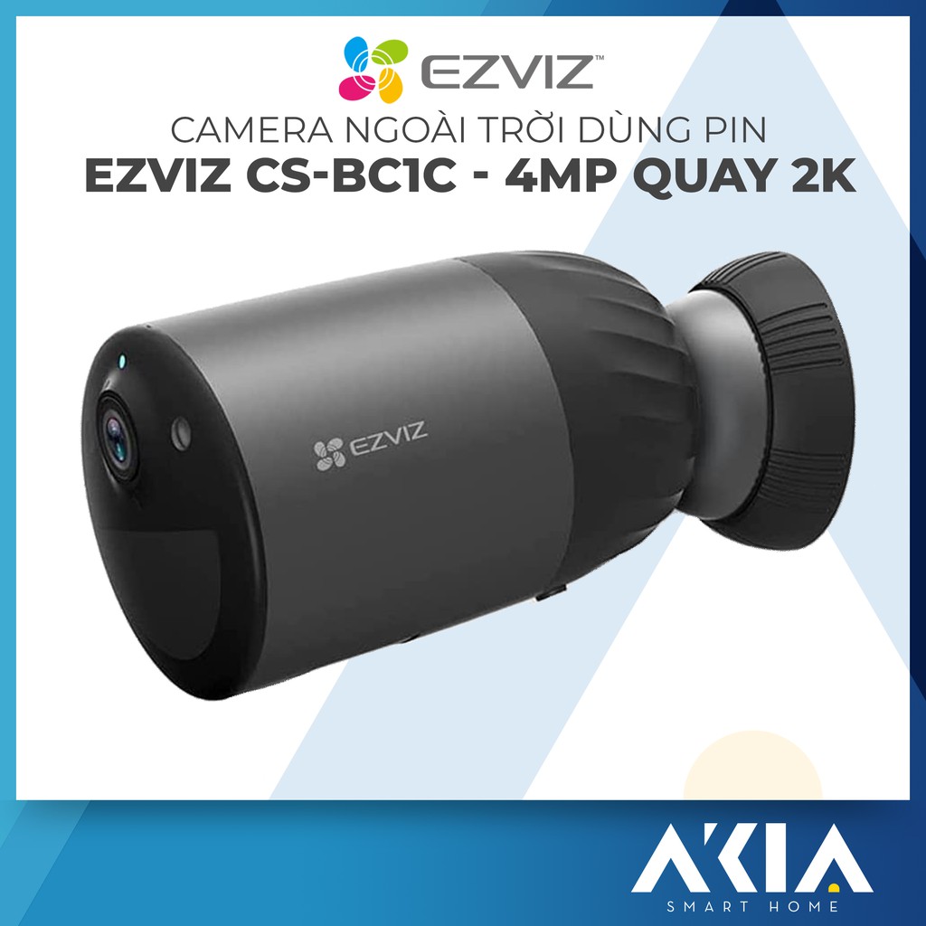 Camera ngoài trời chạy pin Ezviz CS-BC1C - Pin cực trâu 7800 mAh, Quay màu ban đêm, Chống nước IP66, Đàm thoại 2 chiều