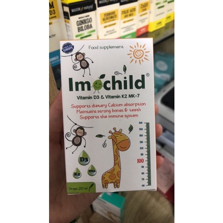 Imochil D3K2 DHA sản phẩm bổ sung D3K2 DHA cho trẻ từ sơ sinh