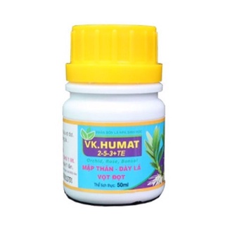 Phân làm mập cây vk humat 50ml - mập thân - dày lá - vọt đọt chính hãng