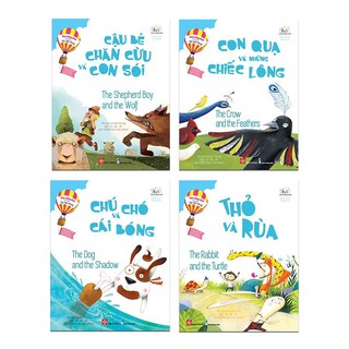 Sách - Học tiếng Anh cùng truyện ngụ ngôn Aesop - bộ 4 cuốn
