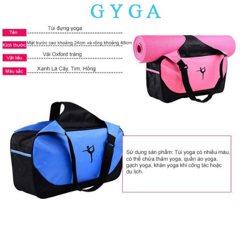 Túi yoga đựng đồ thể thao du lịch công tác dành cho cả nam và nữ chất liệu cotton màu sắc thời trang GYGA