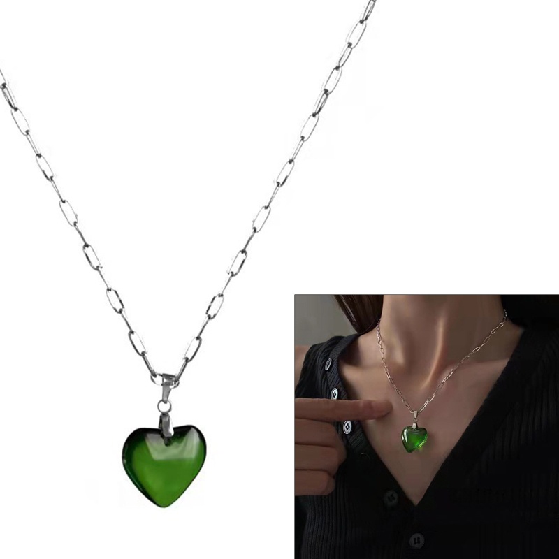 Vòng cổ Mặt Hình Trái Tim Nhiều Màu Sắc Dễ Thương