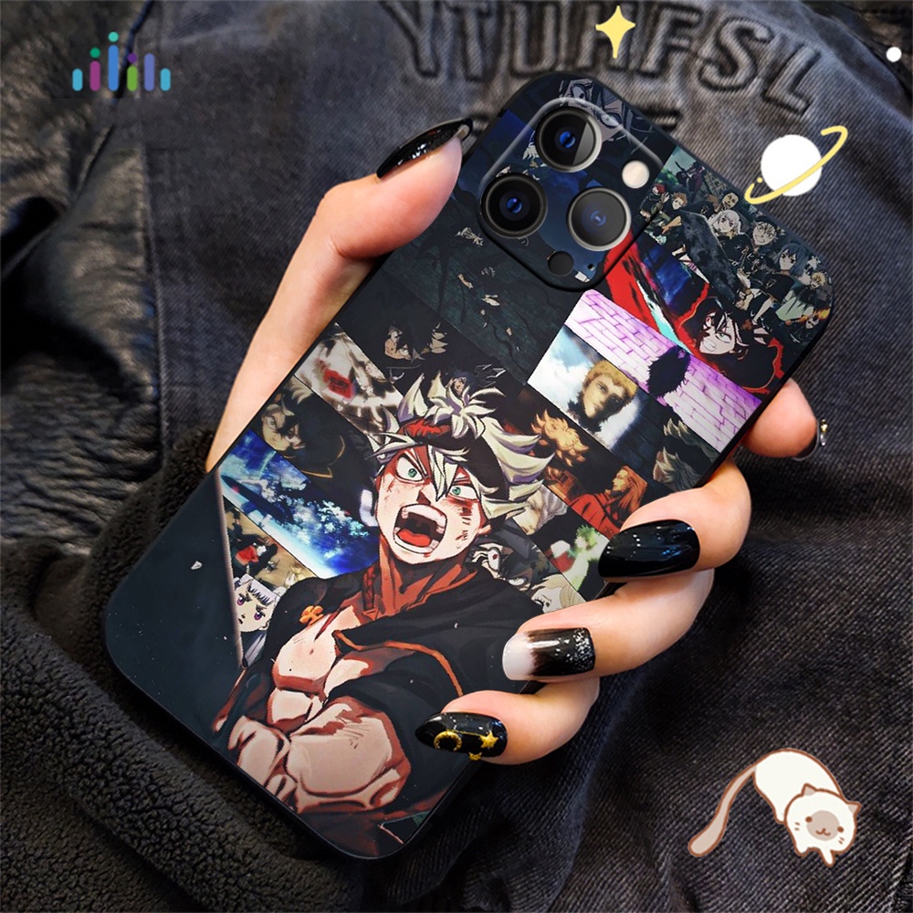 Ốp điện thoại silicon mềm mã SU98 in hình Black Clover cho iPhone 7 8 7+ 8+ 6+ 6S+ XR XS Max 5 5s