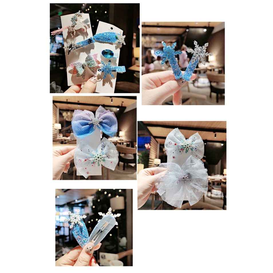 Kẹp Tóc Phong Cách Phim Frozen Cho Bé Gái