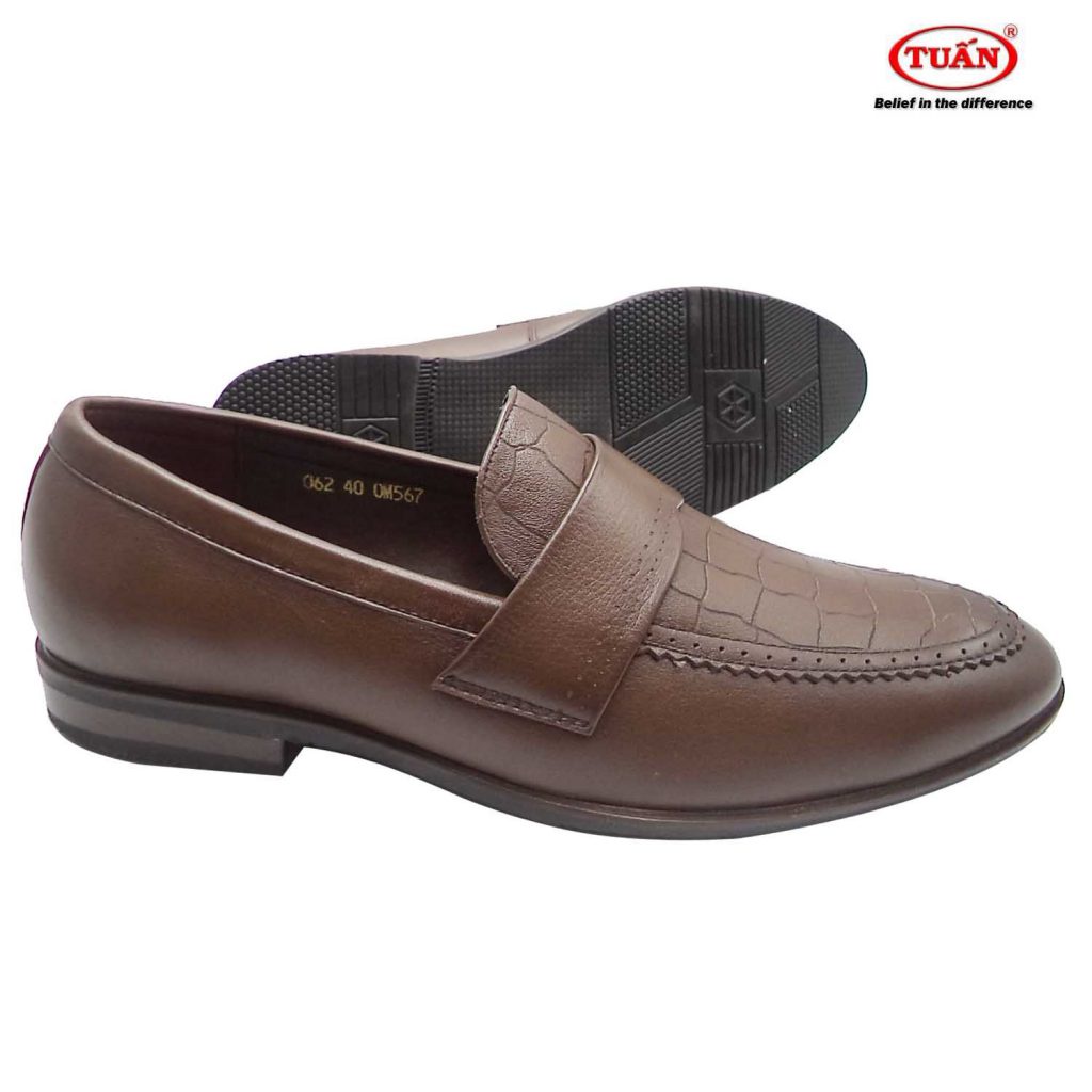 Giày tây nam da bò phong cách hàn quốc thương hiệu Giày da Tuấn GXHU-062