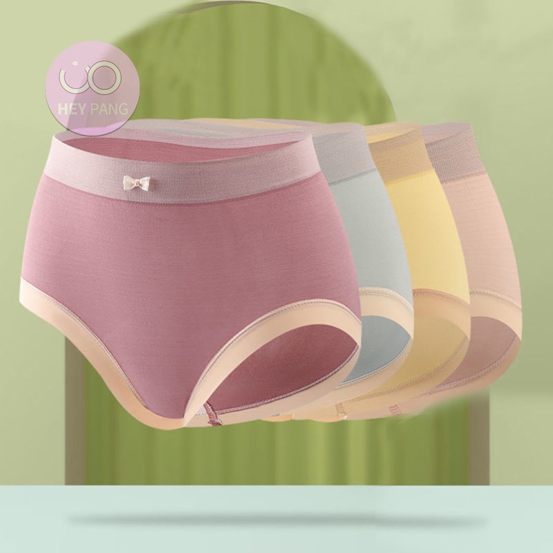 Quần lót nữ thun nơ cotton phối viền su thoáng khí đũng cotton kháng khuẩn HEYPANG VN024