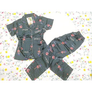 bộ lụa satin quần dài áo cộc