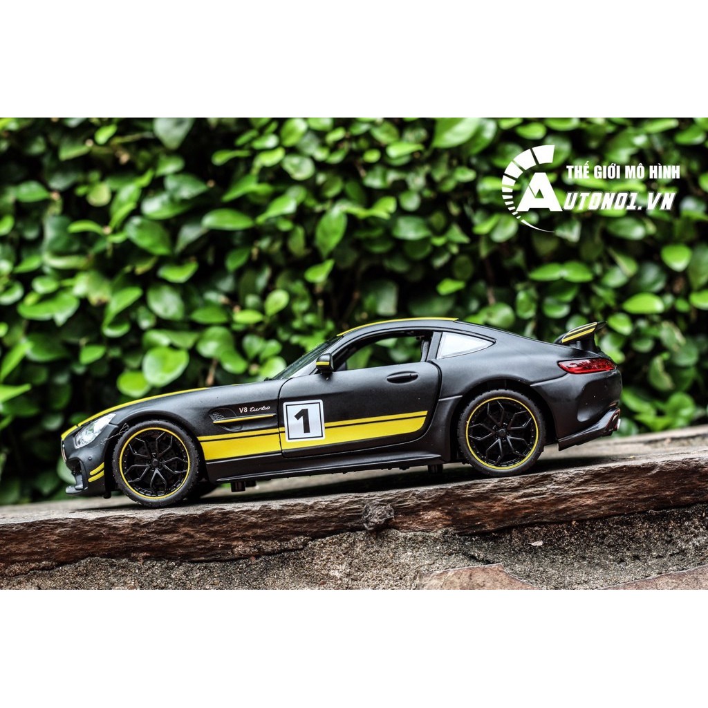 MÔ HÌNH XE MERCEDES AMG GT R MATT BLACK 1:24 CHE ZHI 6831