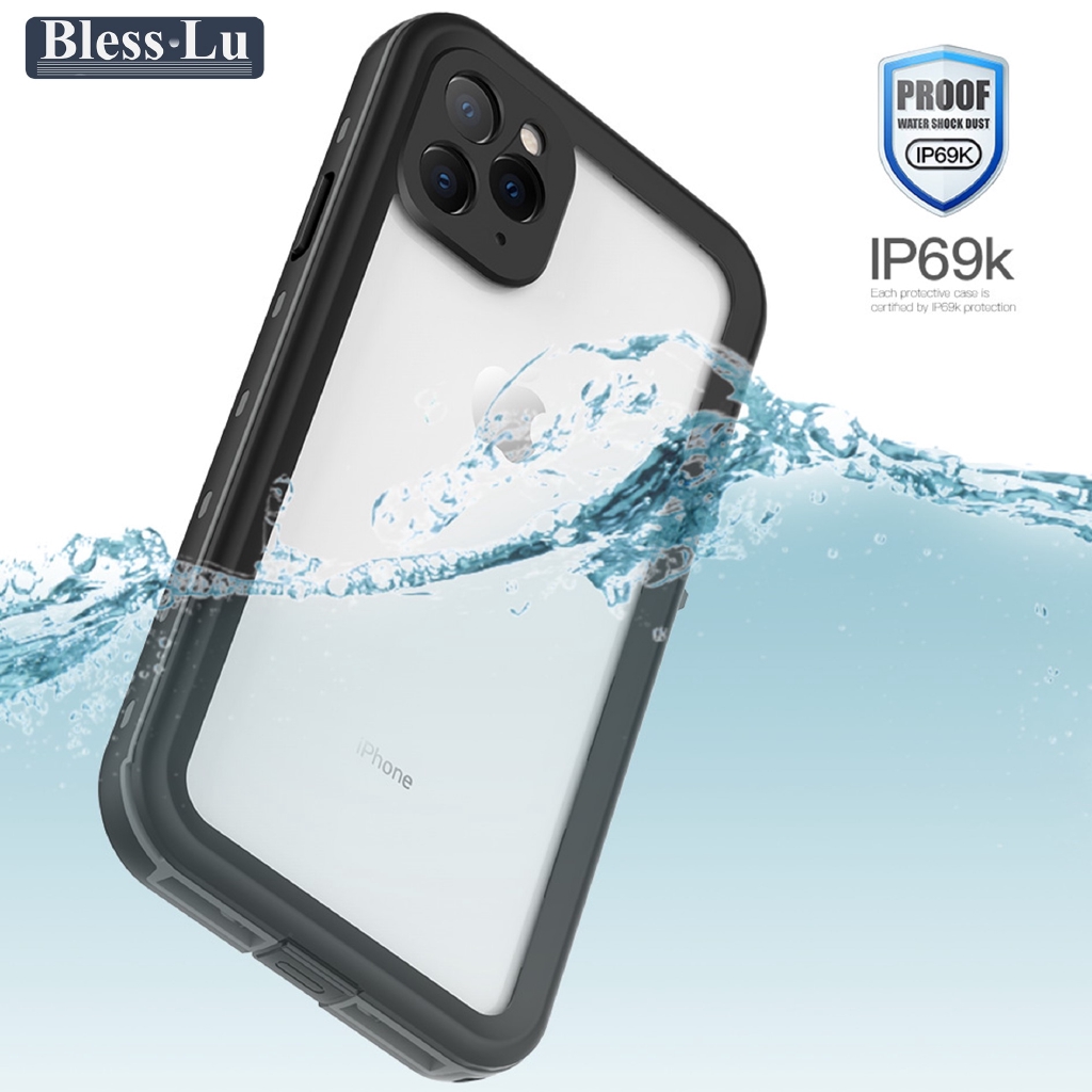 iPhone 11 Pro Max Ốp lưng chống nước IP68 có dây phao nổi cho iPhone 7 8 Plus X XS MAX X XR XS Waterproof Phone case Antiknock Phone case Water-Proof Bag Case 360 Full Protection Phone Cover