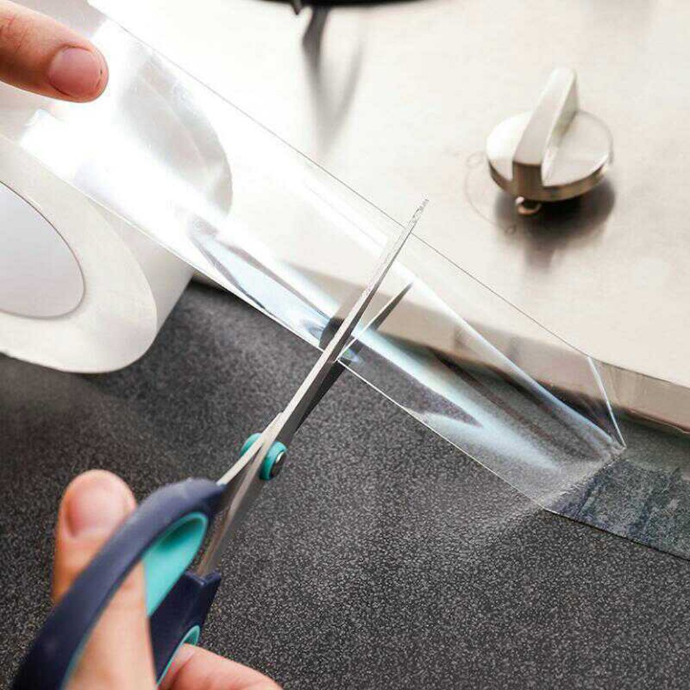 Cuộn băng keo dán acrylic trong suốt chống thấm nước chống nấm mốc dài 300cm dành cho nhà bếp phòng tắm