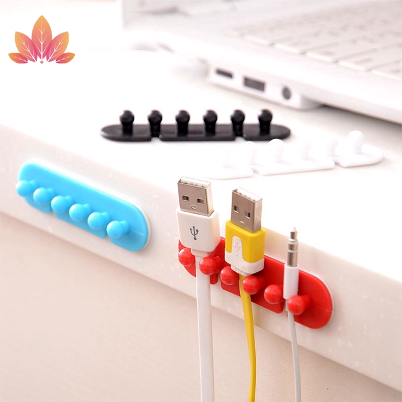 2pcs Clip Clamp Cable With Adhesive Jp5