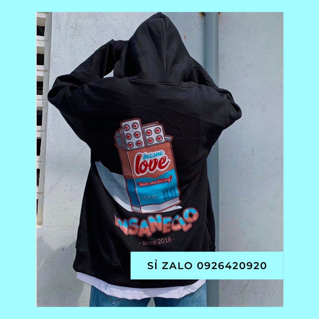 Áo Khoác Nỉ Hoodie Ulzzang Insane Love