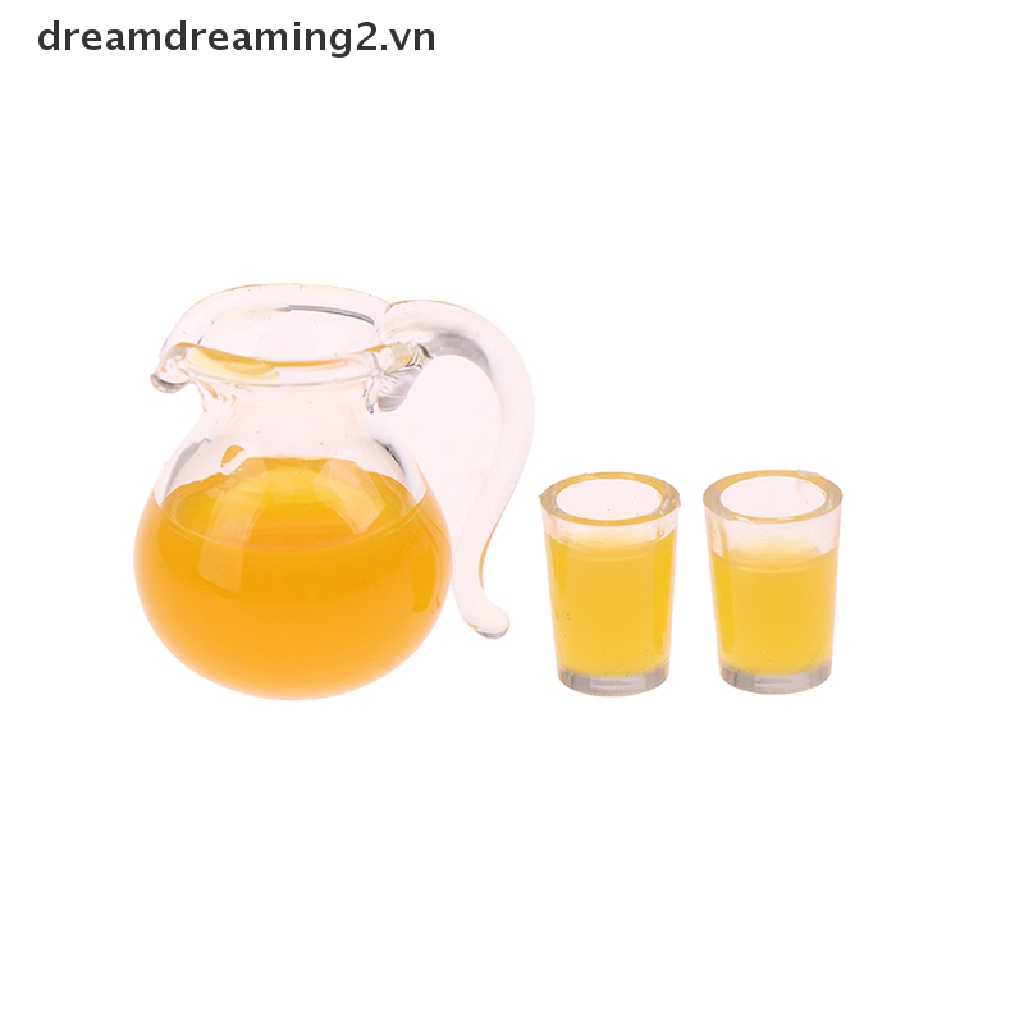 Set 3 Mô Hình Nước Ép Trái Cây Tỉ Lệ 1: 12 Trang Trí Nhà Búp Bê