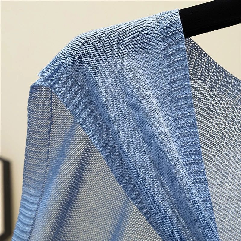 Khăn Choàng Cổ Dệt Lụa Lạnh Mỏng Ngắn Thắt Nút Dễ Phối Đồ Thời Trang Mùa Hè Cho Nữ