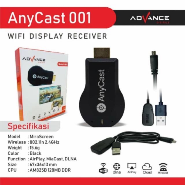 Anycast Thiết Bị Nhận Tín Hiệu Hdmi Có Kết Nối Wifi