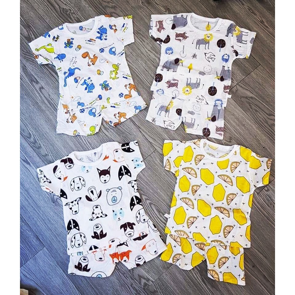 [100% Cotton Tre] Bộ Quần Áo Trẻ Em Quần Đùi Trẻ Em, Em Bé Cotton Tre VNXK Đẹp Đáng Yêu Cho Bé Trai Bé Gái