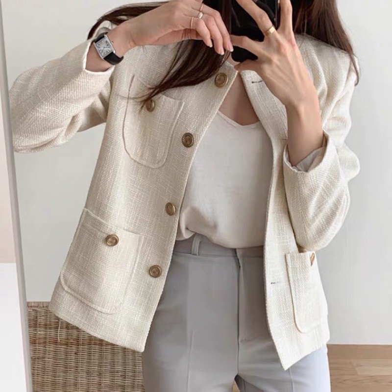 (Hàng có sẵn) Áo Blazer cao cấp dáng ngắn (có ảnh chụp thật) | BigBuy360 - bigbuy360.vn