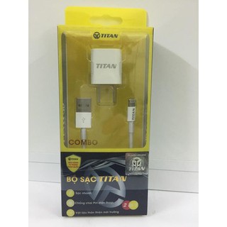 Bộ sạc Iphone 5/6/7/8/X chính hãng Titan BH 12 tháng đổi mới