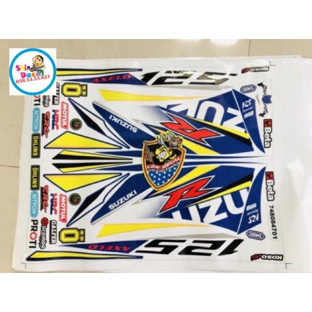 Tem rời axelo trắng xanh 2019