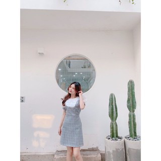 ĐẦM PHỐI CỔ SEN VIỀN REN