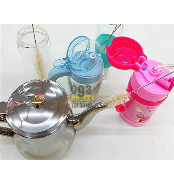 Combo 4 Cọ Rửa Chai Lọ Đầu Nhỏ Cán Dài, Cây súc bình